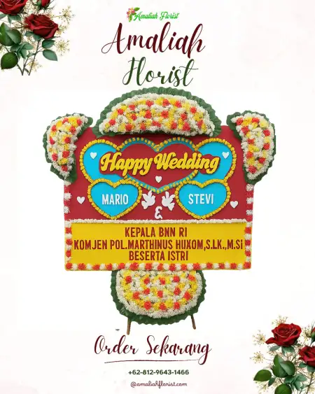 Papan Bunga Pernikahan Trobayan